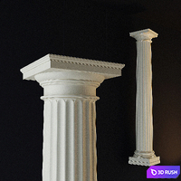 Doric order 3D Model Vray