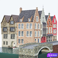 The competition Brugge facades 3D Model Corona