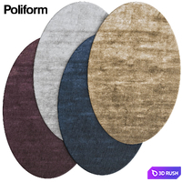 Poliform oval carpets 3D Model Vray