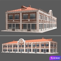 Factory building 3D Model Vray