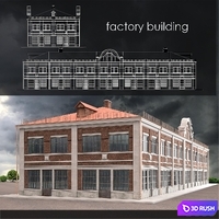 Factory building 3D Model Vray