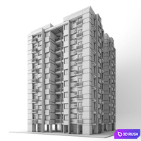 Appartment highrise indian 3D Model Vray