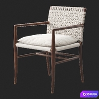 Vintage Folding Rope Chair 3D Model Vray, Corona