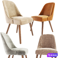 Mid-Century Dining Chair 3D Model Vray