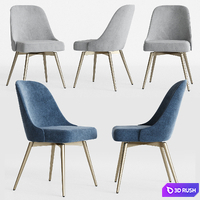 Mid-Century Swivel Office Chair West elm 3D Model Vray, Corona