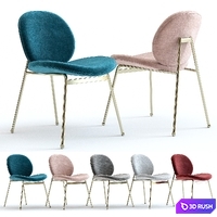 West Elm Jane Dining Chair 3D Model Vray