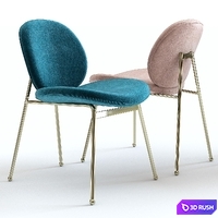 West Elm Jane Dining Chair 3D Model Vray