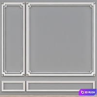 Decorative molding no. 009 3D Model Vray