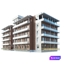 Hotel Building, Sanatorium 3D Model Corona