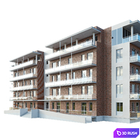 Hotel Building, Sanatorium 3D Model Corona