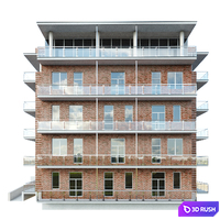 Hotel Building, Sanatorium 3D Model Corona