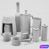 Kitchen Decorative set 019 3D Model Corona