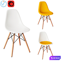 Eames plastic side chair 3D Model Vray, Corona
