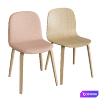 Visu Chair Wood Base 3D Model Corona