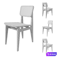 Gubi C Chair UnUpholstered 3D Model Corona