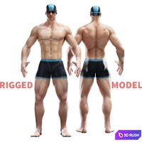 Swimmer 3D Model Corona