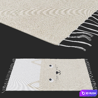 H&amp;M HOME Rug cat 3D Model Corona