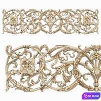 Decorative grill 3D Model Vray