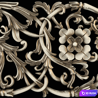 Decorative grill 3D Model Vray