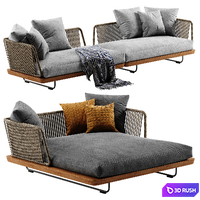 Minotti Sunray sofa set 3 3D Model Vray