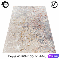 Indian woolen carpet "CHROME GOLD" 1-2-MULTI 3D Model Vray, Corona