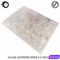 Indian woolen carpet "CHROME GOLD" 1-2-MULTI 3D Model Vray, Corona