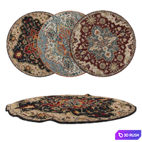 Round Carpets Set 20 3D Model Vray, Corona