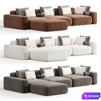 Modular sofa Bon One 10 3D Model Vray, Corona