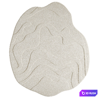 Irregular Shaped Rug 2 3D Model Corona