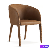 RH NICOLA BARRELBACK VEGAN LEATHER DINING ARMCHAIR 3D Model Corona