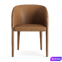 RH NICOLA BARRELBACK VEGAN LEATHER DINING ARMCHAIR 3D Model Corona