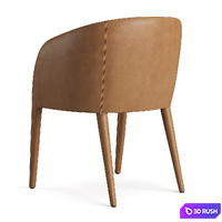 RH NICOLA BARRELBACK VEGAN LEATHER DINING ARMCHAIR 3D Model Corona