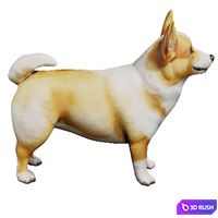Corgi 3D Model Vray, Corona