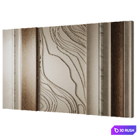 Decorative Wall Panel Relief &amp; Wood 3D Model Corona
