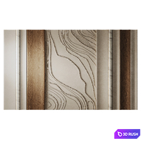 Decorative Wall Panel Relief &amp; Wood 3D Model Corona