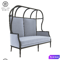 Stellar Works Laval Crown Chair with Opened Roof 3D Model Vray