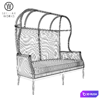Stellar Works Laval Crown Chair with Opened Roof 3D Model Vray