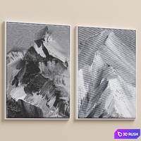 Conrad Godly Textural Wall Art C-251 3D Model Vray, Corona