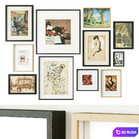 Vintage Picture Set 3D Model Vray, Corona