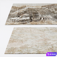 Set of Ridge Rainforest and Dryade Rainforest carpets 3D Model Corona