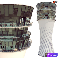 Air Traffic Control Tower Air Traffic Control 3D Model Vray, Corona