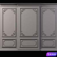 Wall molding 3D Model Corona