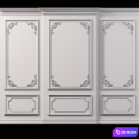 Wall molding 3D Model Corona