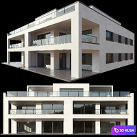 Modern House 04 3D Model Corona