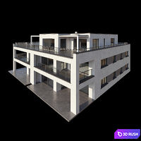 Modern House 04 3D Model Corona