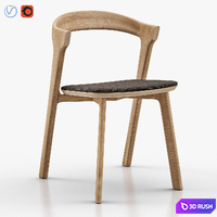 BOK Dining Chair 3D Model Vray, Corona