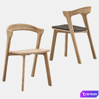 BOK Dining Chair 3D Model Vray, Corona