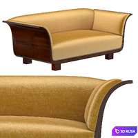 Danish Art Deco Sofa 3D Model Vray, Corona