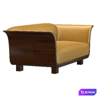 Danish Art Deco Sofa 3D Model Vray, Corona