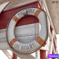 Beach Rescue Tower 3D Model Vray, Corona